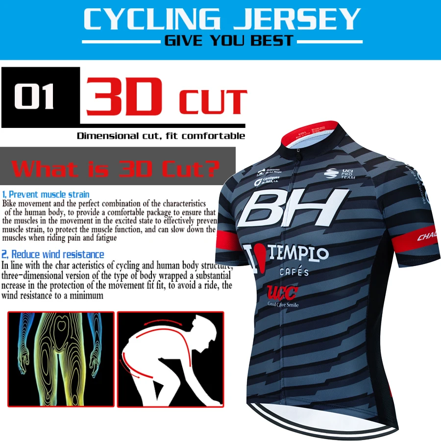 BH Cycling Uniform Mtb Male Clothing for Bicycle Complete 2024 Bib Shorts Man Men\'s Bike Clothes Pants Gel Suits Outfit Set Team