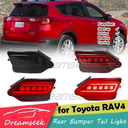 LED Tail Light For Toyota RAV4 XA40 2013 2014 2015 Rear Reflector Bumper Brake Driving Reversing Lamp W/ Dynamic Turn Signal L+R