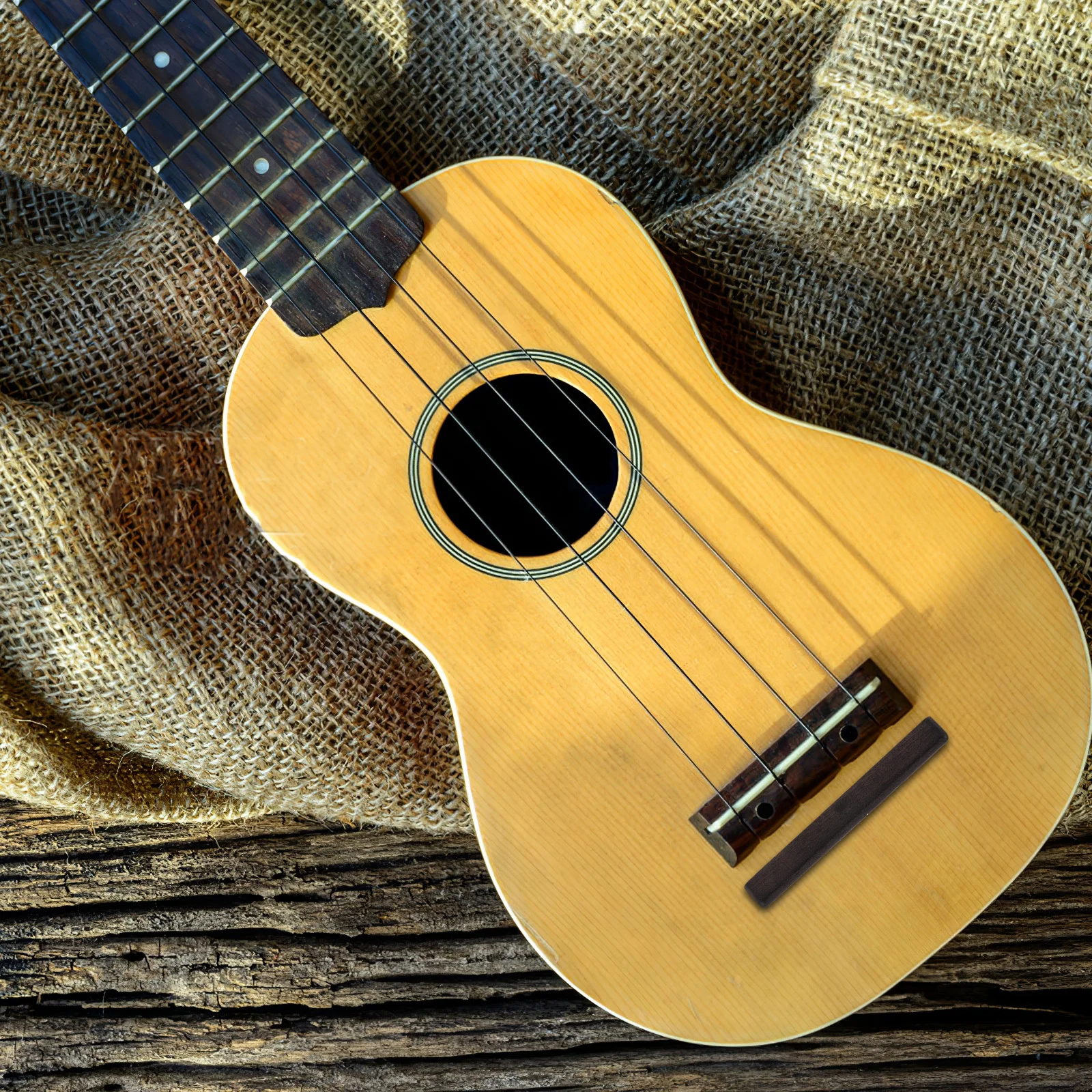 

Sleek Polished Wood Ukulele Bridge Saddle Acoustic Electric Precise String Alignment Ergonomic Design Suitable Various Scenarios