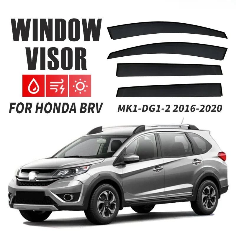 

Fit For HONDA BRV 2016-2020 Window visor Air Deflectors Guard Rain Smoke Window Visor Wind Vent Awnings Shelters
