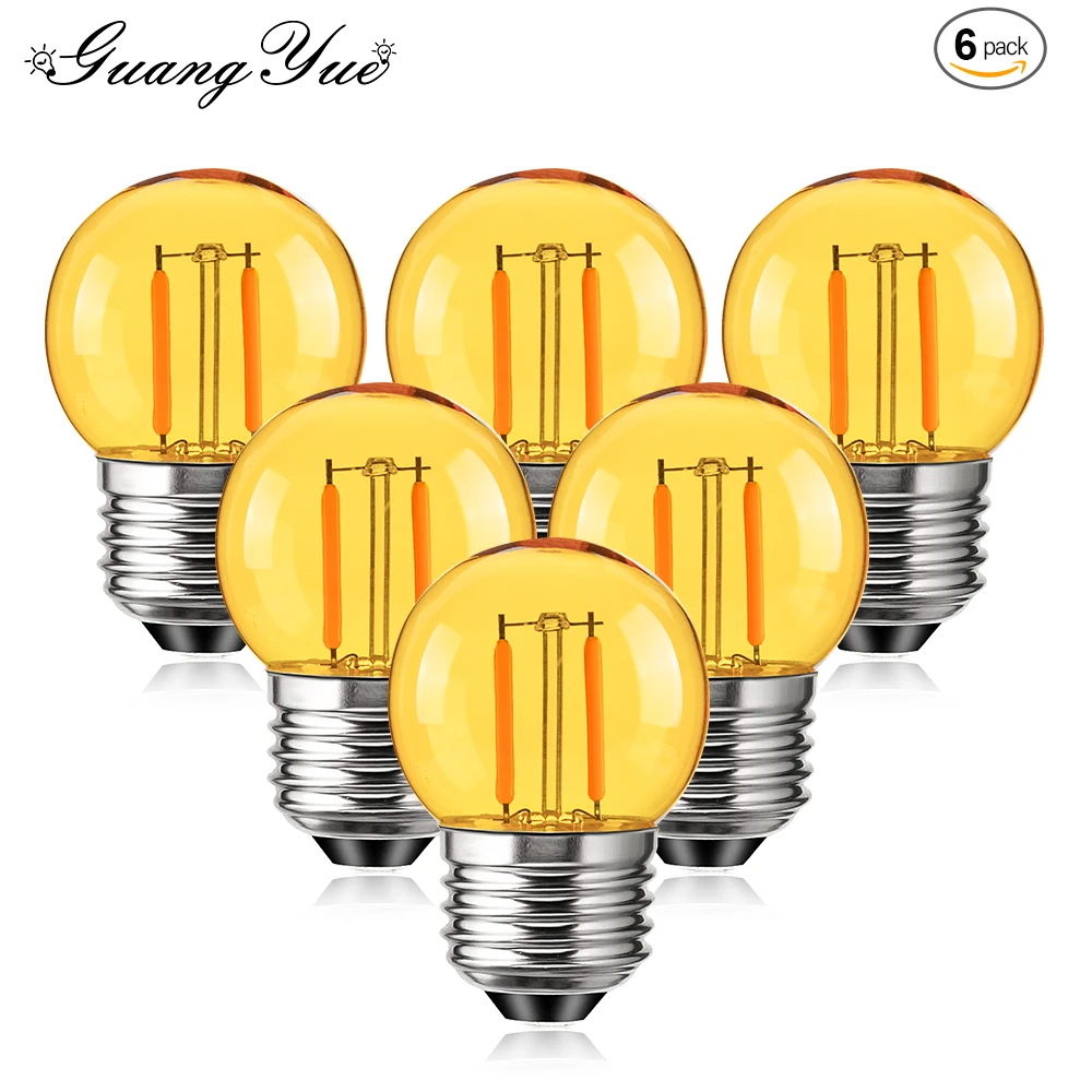 Decorative LED Bulb E27 Retro Dimmable G40 1W E26 220V Edison LED Filament Bulbs 10W Equivalence Street Light Replacement Bulbs