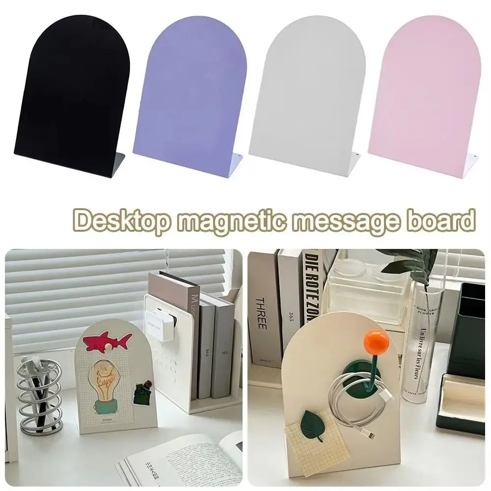 Papan Pesan Desktop Logam, Papan Pesan Berdiri, Ornamen, Papan Pesan Kapasitas Besar, Dekoratif Tulisan Tangan
