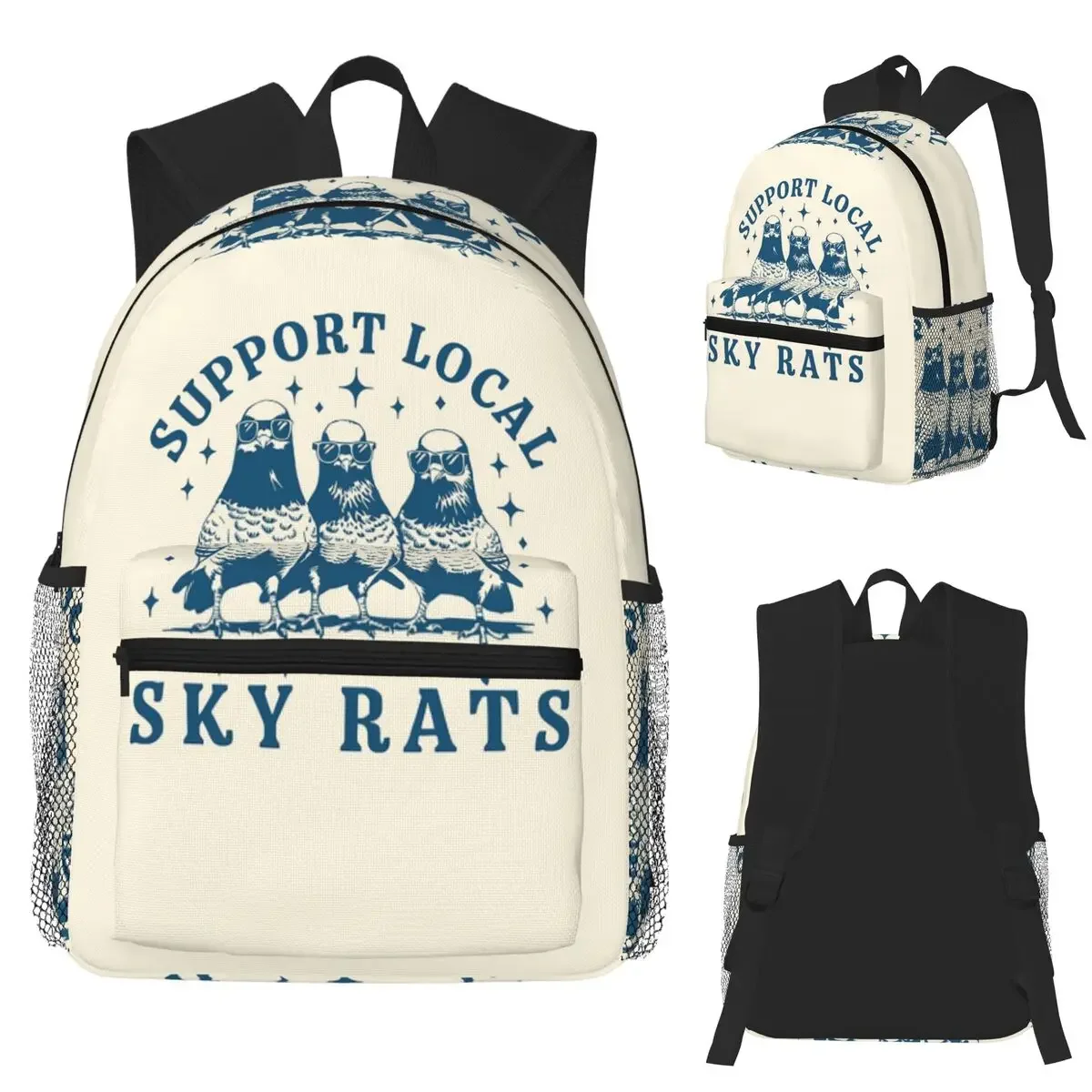 

Поддержка местного неба, крыс, крутой рюкзак с тремя голубями в стиле ретро, рюкзак для наблюдения за птицами, школьная сумка, походный дорожный рюкзак, сумка для книг, сумки на плечо