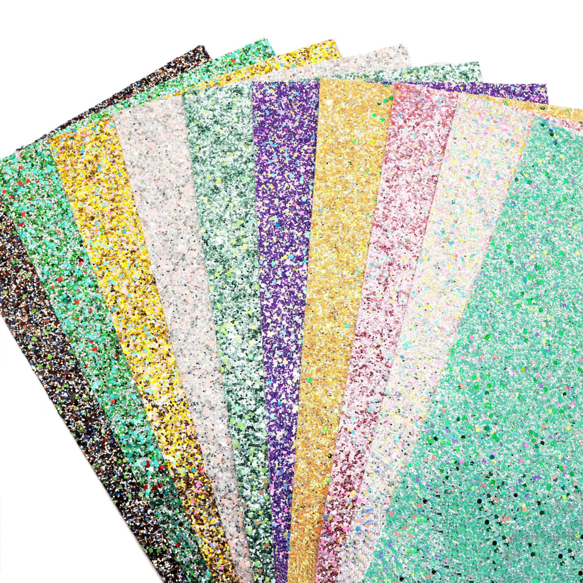 5Pcs 20*33cm Sprinkles Glitter Faux Leather Fabric For DIY Hademade Material Crafts Accessories