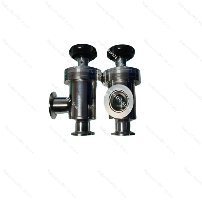 Vacuum Variable Diameter Right Angle Valve/NW Manual Valve 90 Degree Baffle Valve/angle Valve KF To CF16 25 35 40 50