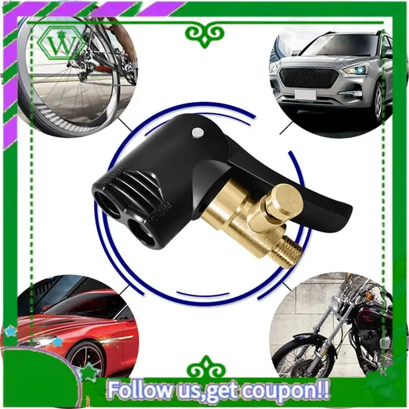 

AC34-латунный портативный надувной насос, воздушный патрон для автомобильных шин, насос для накачивания, разъем клапана, адаптер с зажимом, клапан колеса для автомобильных шин