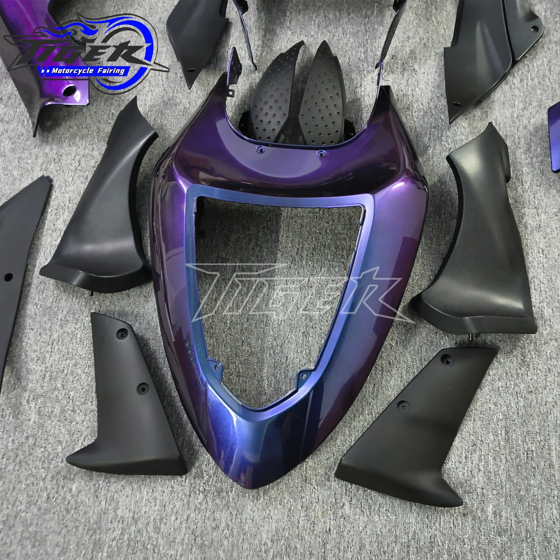

ABS Replacement Motorcycle Fairings Kit for Kawasaki Ninja ZX6R 636 2005 2006 ZX-6R 05 06 ABS Black Fairing Bodywork Set