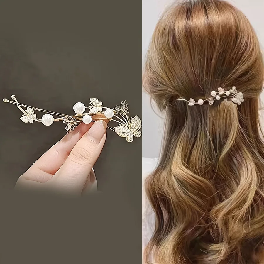 

Vintage & 3 Butterfly - Vintage Elegant Hairpin Suitable for Weddings, Proms, Themed Parties - Retro Hair for Women,