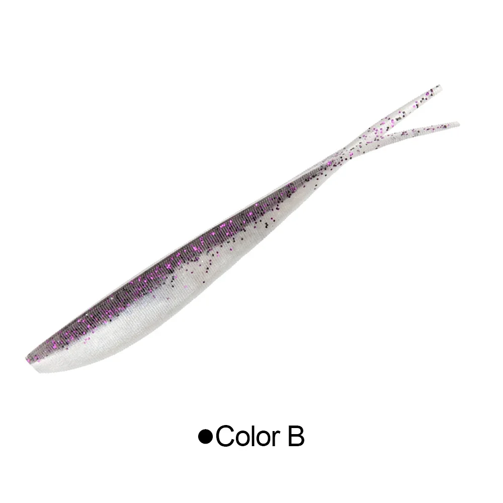 RoseWood 2" 3" 4" Soft Jerk Minnow Angelköder Swimbait Shad Drop Shot SoftBait Split Tail für Bass Forelle Pike Walleye Pesca