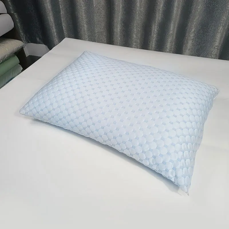 1pc Summer Cooling Pillow,Ice Silky and Bamboo Fiber AB Side Face,Shredded Memory Foam Home Hotel Sleeping Pillows 51*76/51*92cm