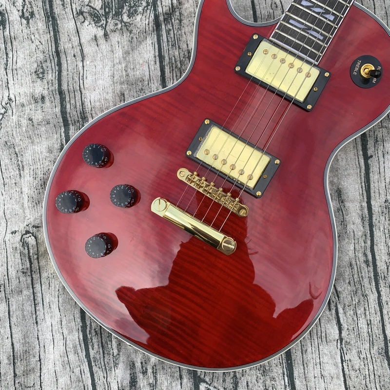 left hand Custom LP Electric Guitar 22 frets red rose wood fretboard quickly shipped in high quality