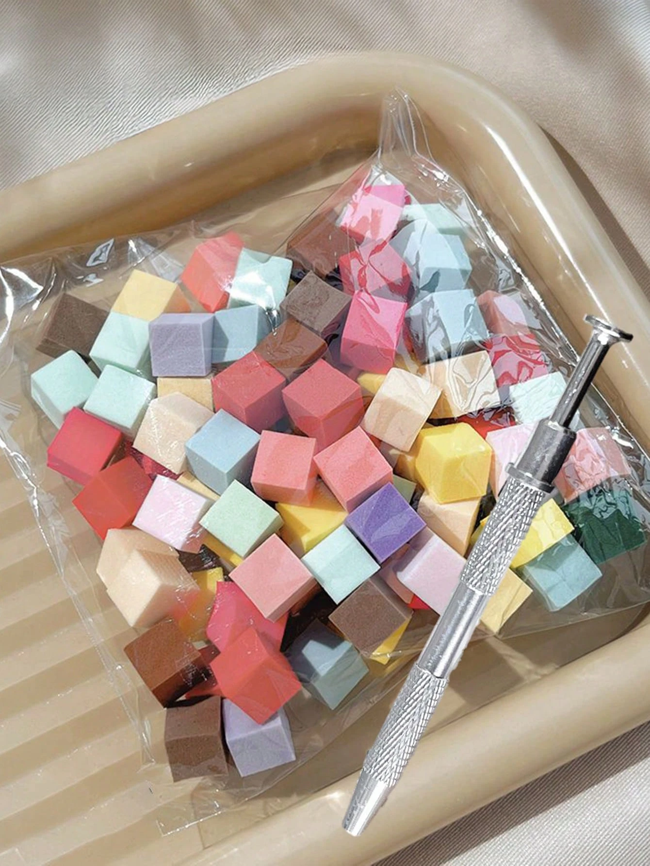 100 個スポンジグラデーションネイルアートスタンパーツールジェルポリッシュカラーグラデーションブラシグリッターパウダー点在ペンマニキュア Accessorie