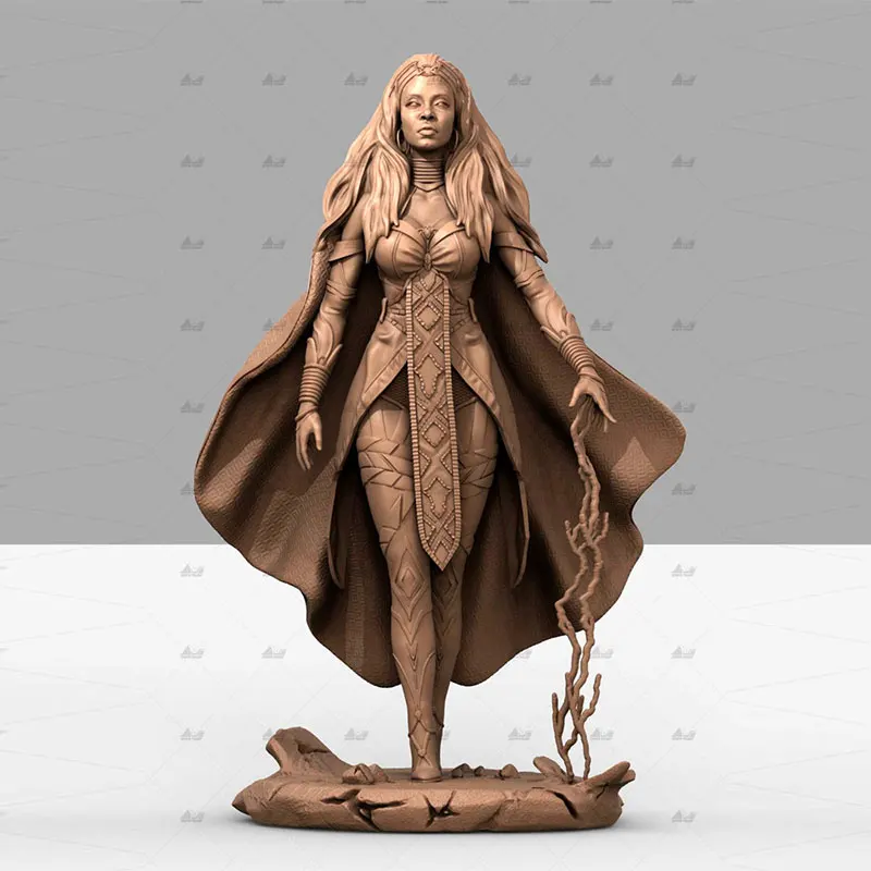 Imagem -02 - Resin Storm Woman Figure Sculpture Kit sem Modelo sem Cor Rw1354 1:24 1:18