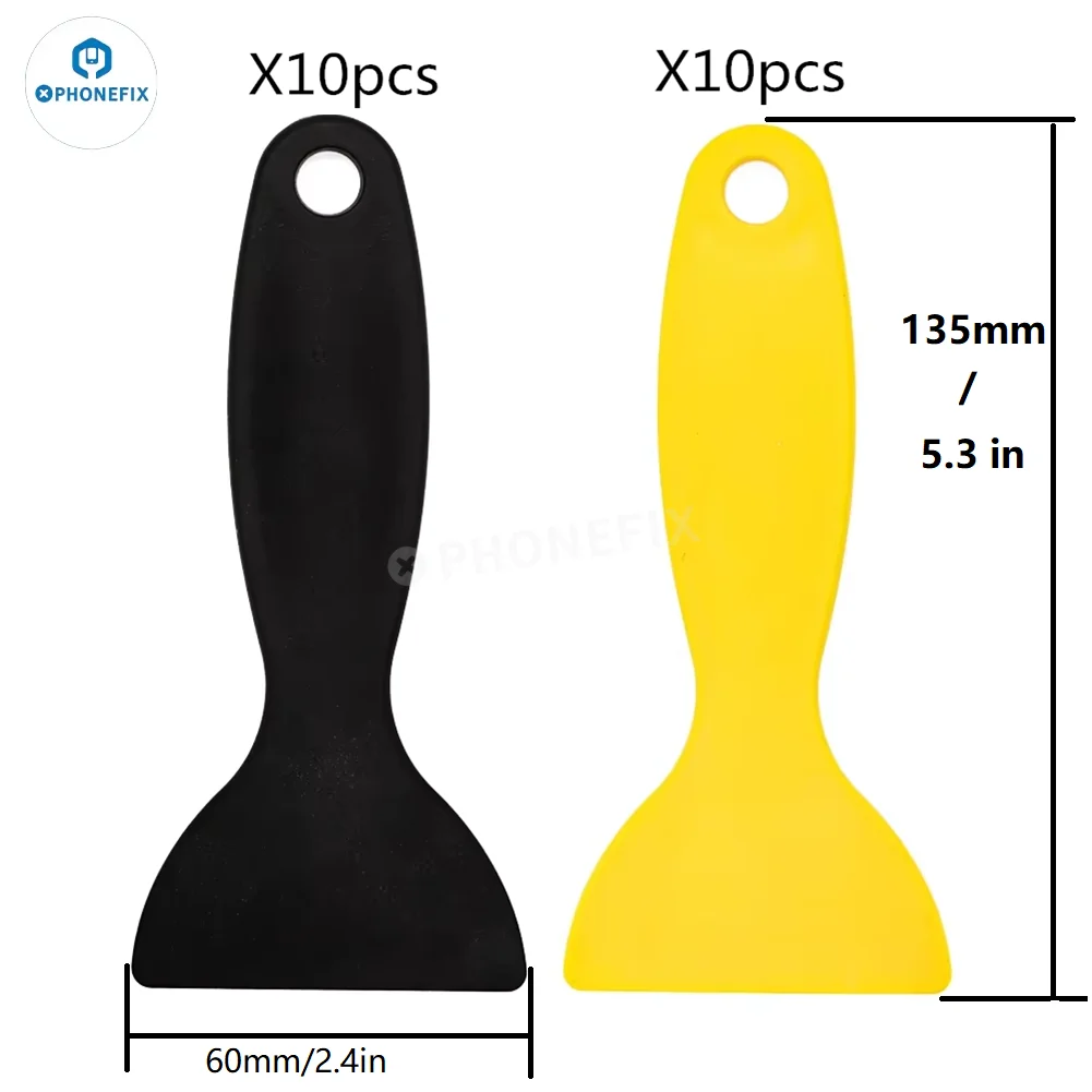 10pcs 6cm Plastic Scraper Spatula for Mobile Phone LCD Screen 3D Printing Resin Glue Air Bubble Remover Sticker Hand DIY Tools
