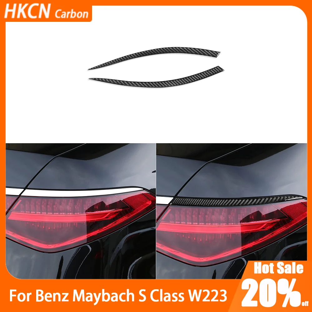 

Carbon Fiber Rear Lamp Taillight Top Strip Decal Car Accessories Interior Cover Trim Sticker For Benz Maybach S Class W223 21+
