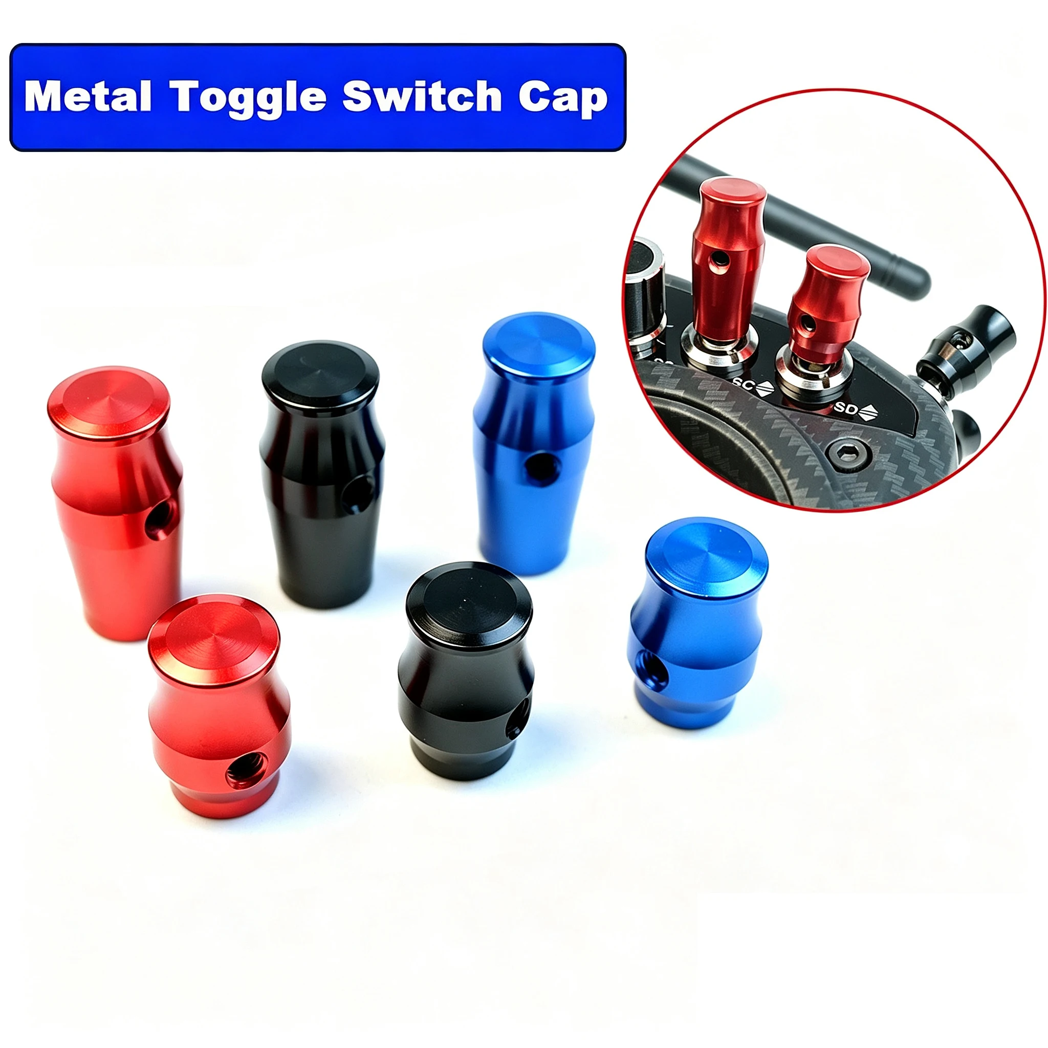 1 Piece RC Transmitter Metal Toggle Switch Cap for Radio Controller FrSky X9D X18 X20 RadioMaster Jumper Futaba Switch Accessory