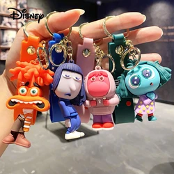 2024 Disney Inside Out 2 Keychain Kawaii Anxiety Anime Cute Girls Creative Bag Schoolbag Pendant Car Keychain Toys Gifts