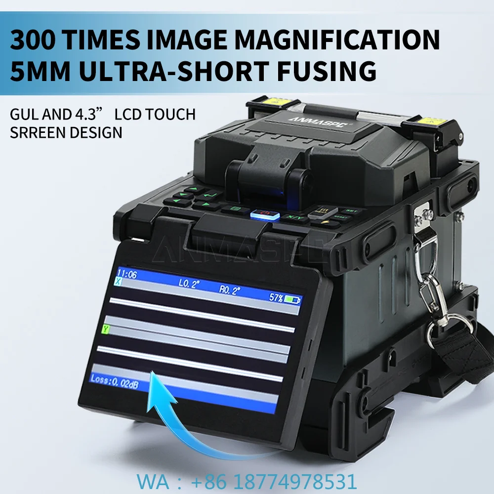 6481X3 6-Motor Fusion Splicer, Professional Fiber Optic Splicing Device for 5G Optical Cable Works