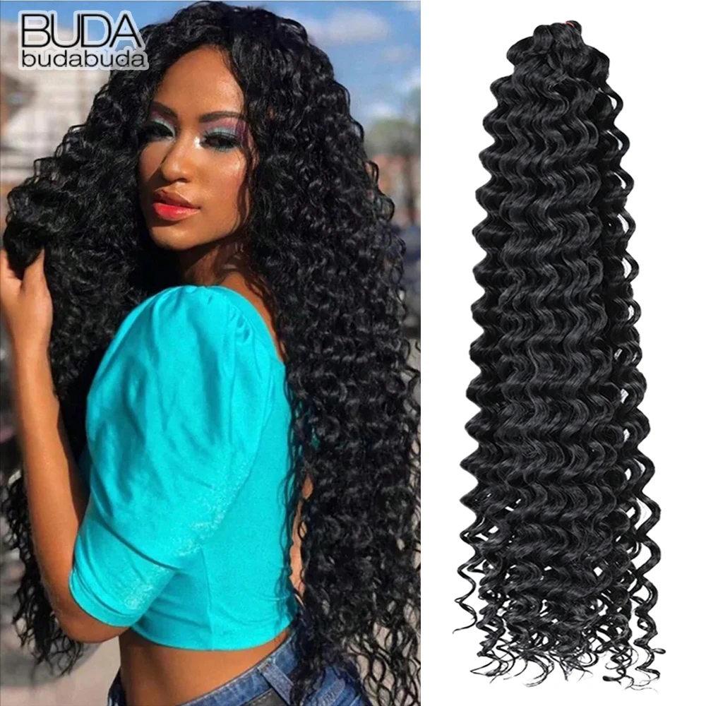 

Synthetic Braiding Hair 22Inch Water Wave Twist Crochet Braids Hair Extensions For Women Deep Wave Afro Curl Twist Crochet Hair