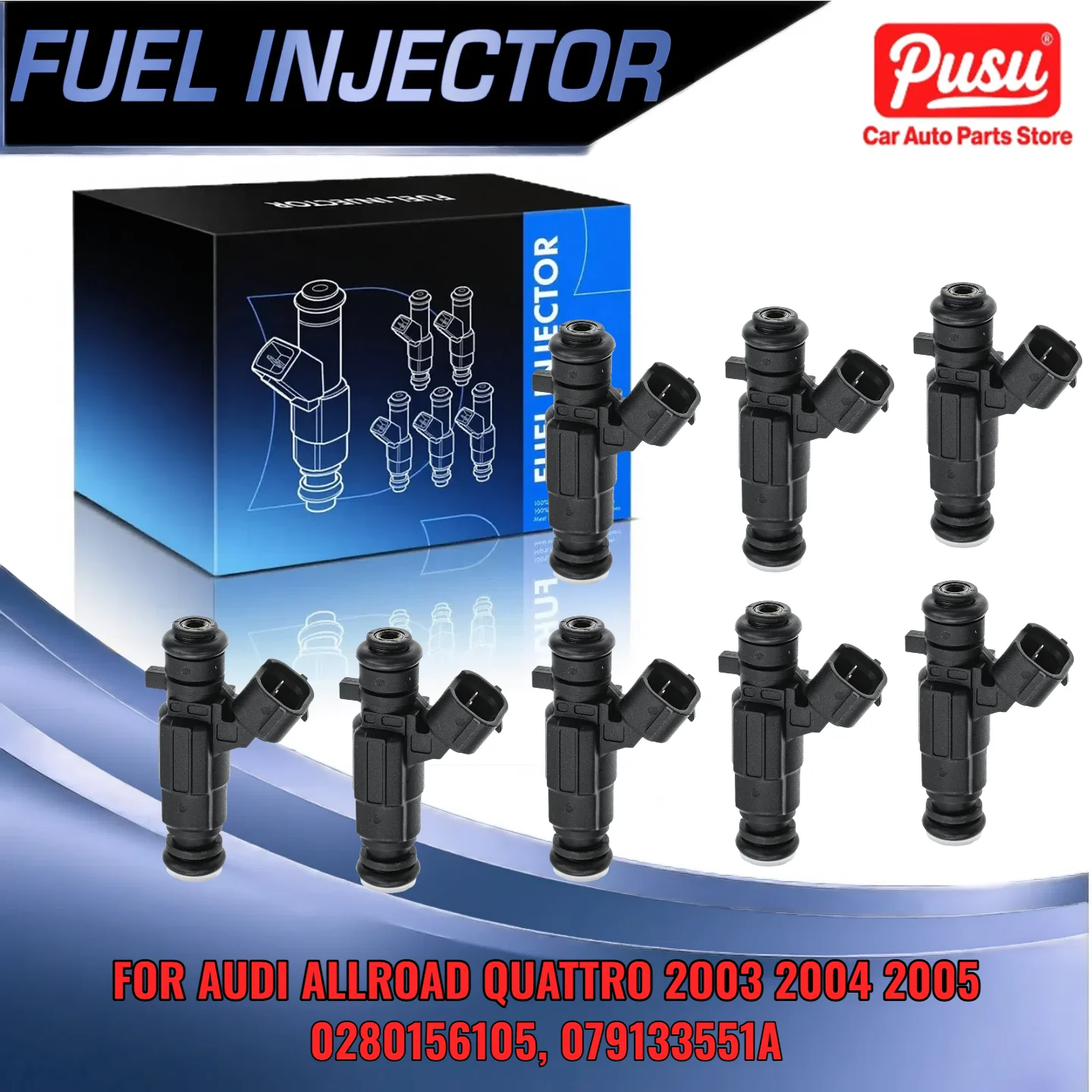 

For Audi Allroad Quattro 2003 2005 New 8x Fuel Injector V8 4 2L DOHC Petrol 0280156105 079133551A