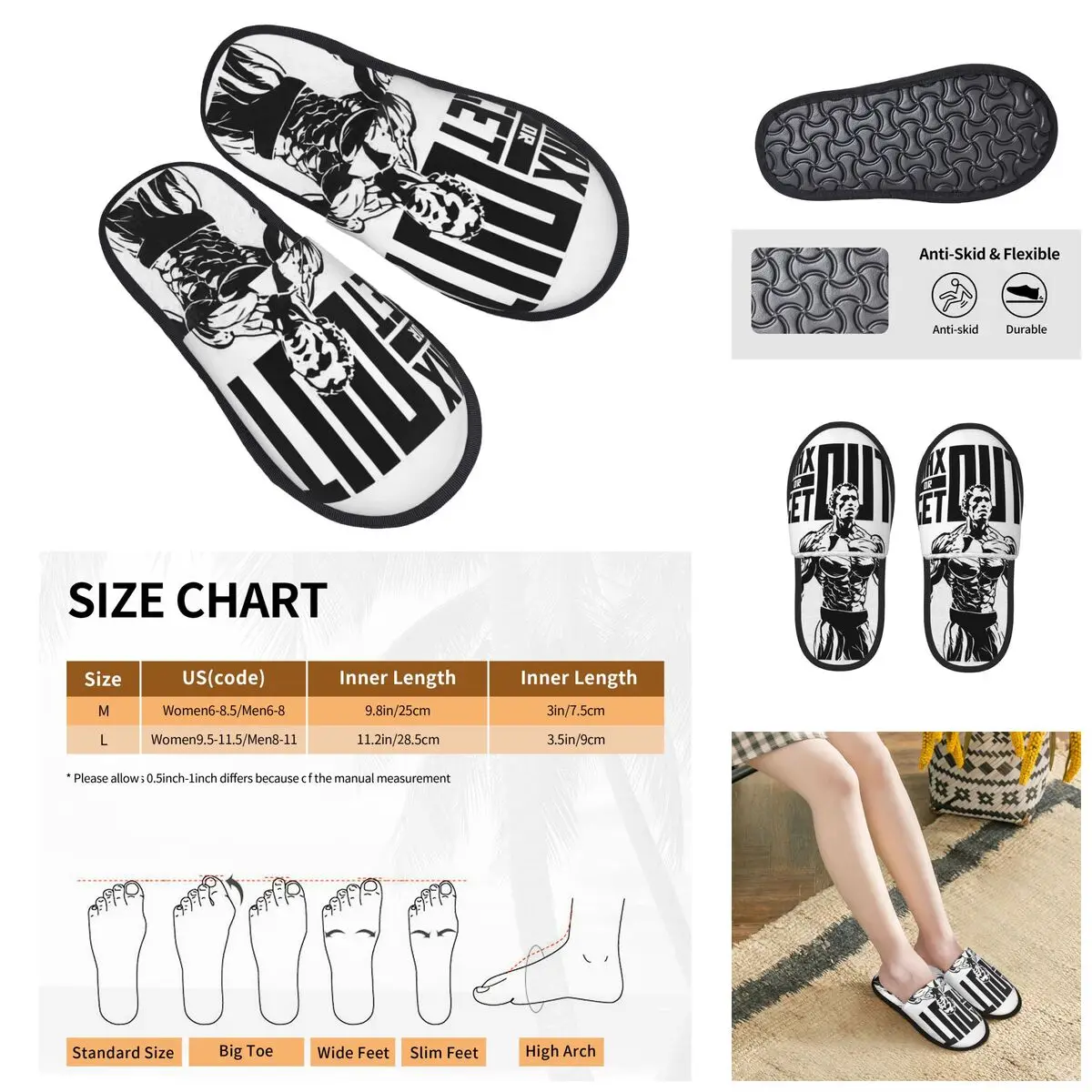 Casual Arnold Schwarzenegger Mr Olympia Men Women Furry slippers,Leisure printing pantoufle homme Home slippers