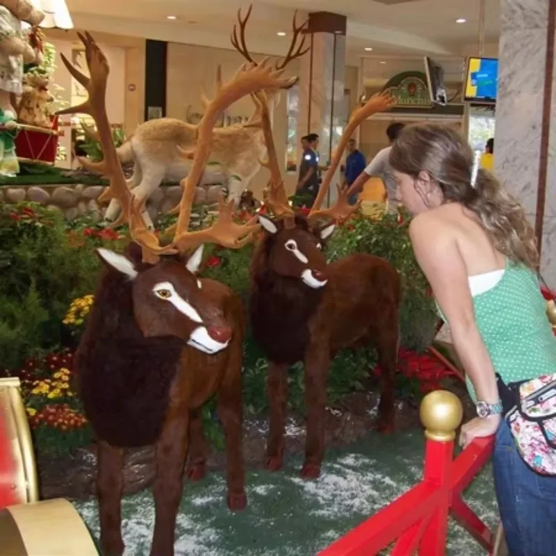 

Electric Christmas Ornaments Outdoor Decorative Reindeer Moving Head Decoration Deer Simulation Elk Handicraft