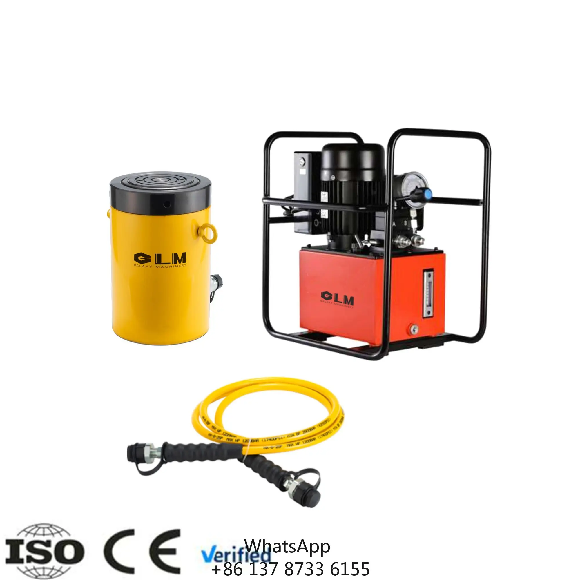 CE Certified 50t 100t 150t 200t Hydraulic Cylinder Jack Single Acting High Tonnage Lock Nut Hydraulic Cylinder Jacks