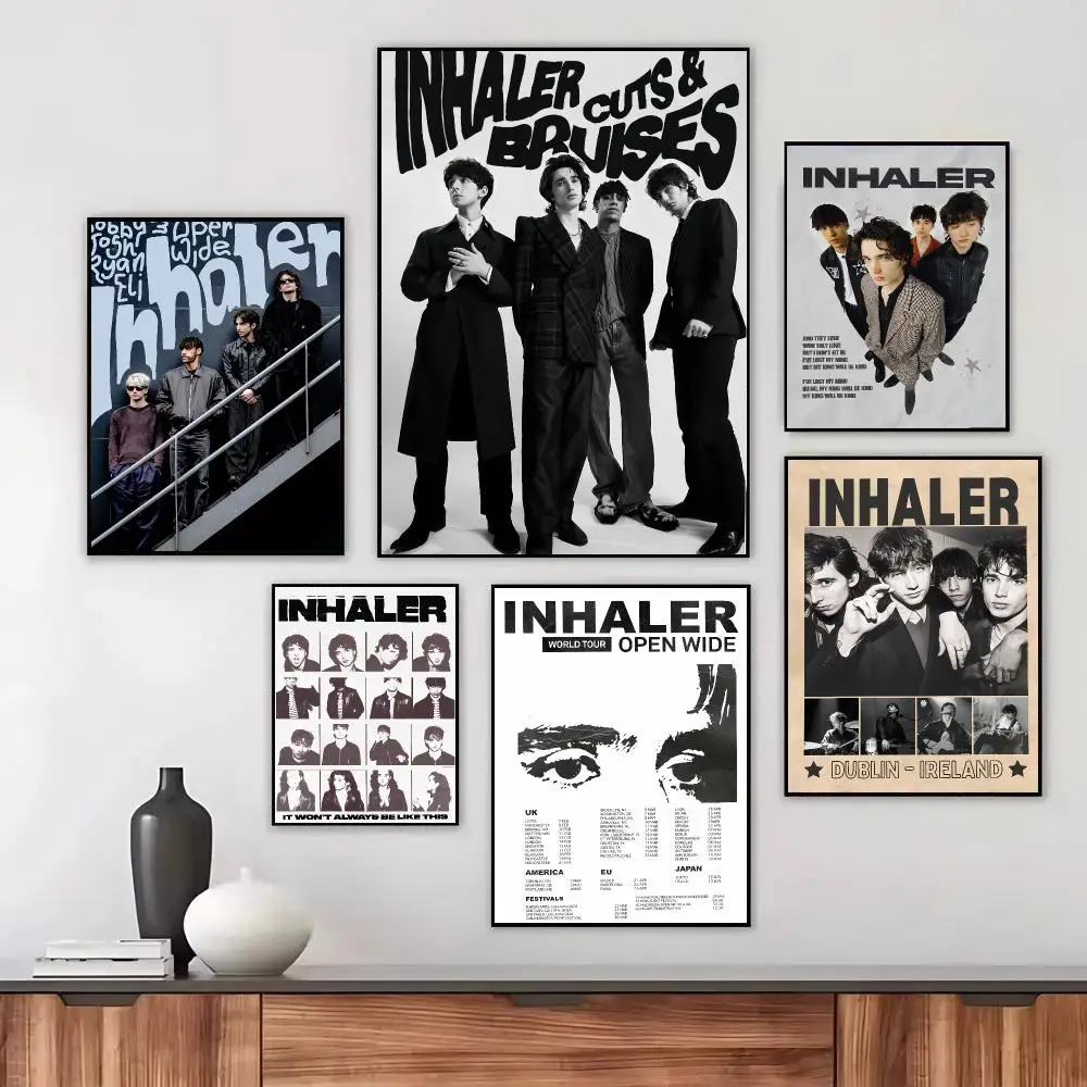 Band I-Inhaler Poster Wall Art Printed Decor Sticker Stylish Home Gift for Living Room Bedroom Corridor Cafe