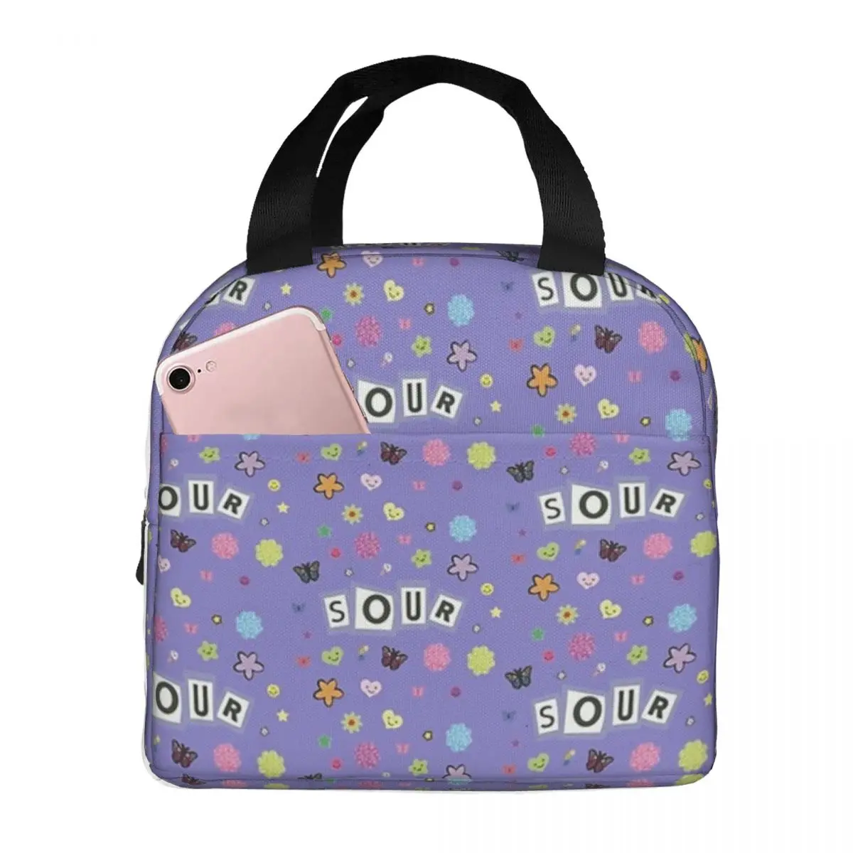 SOUR STICKERS OLIVIA RODRIGO Lunch Bags Insulated Bento Box Waterproof Lunch Tote Resuable Picnic Bags for Woman Children Office