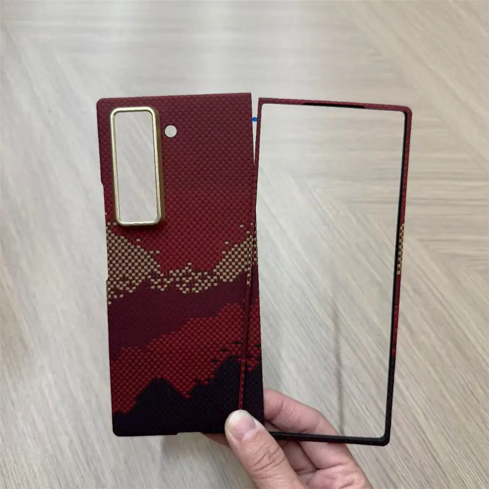 삼성 갤럭시 W25 Magsafe 보호 갑옷 커버용 마그네틱 프리미엄 아라미드 탄소 섬유 케이스