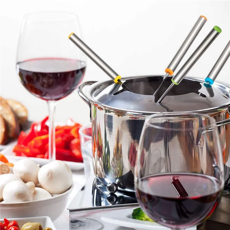 abun-48-パック-ステンレススチール-フォンデュ-フォーク、木製ハンドル-12-個、ステンレススチール-ハンドル-12-個、耐熱スモアスティック