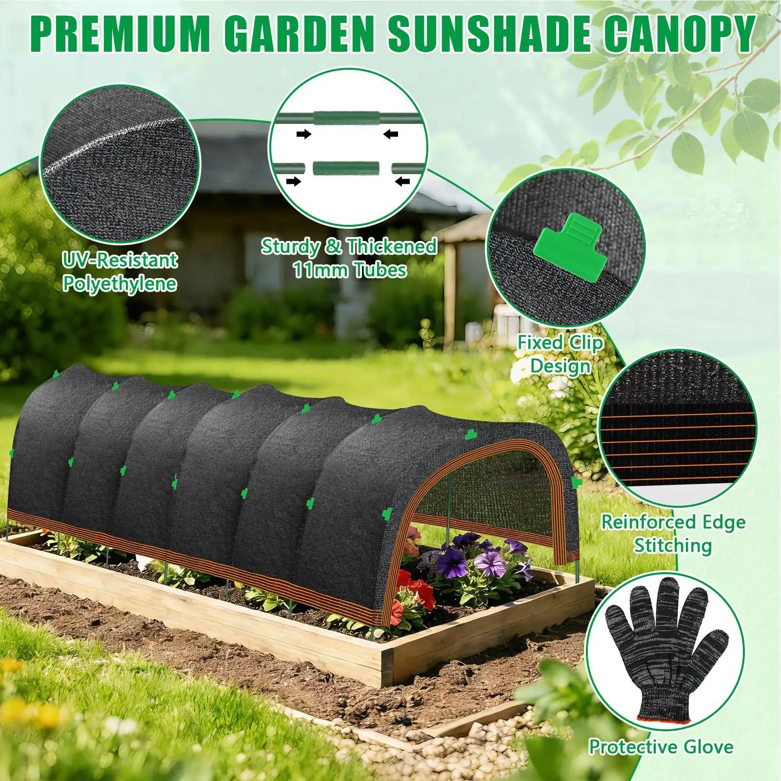 Shade Cloth For Garden 79x40 Inch UV Resistant Fabric Greenhouse Shade Cloth Garden For Plants Flowers Vegetables Indoor Outdoor