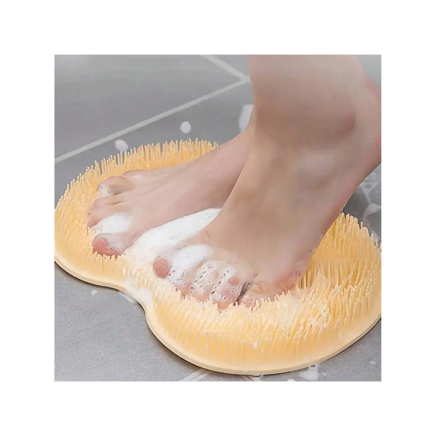 1pc Anti-Slip Shower Foot Scrubber Mat - Easy Clean Bath Exfoliating Pad For  Spa & Bathroom Comfort