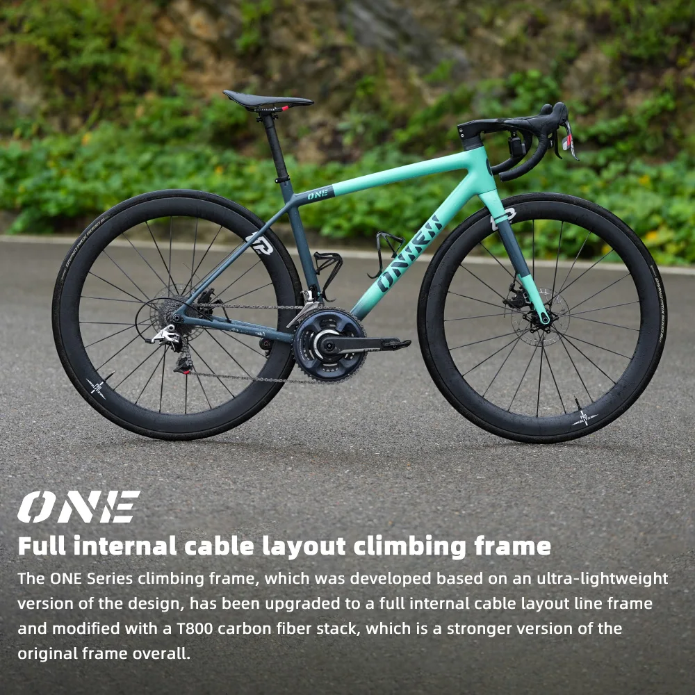 ONIRII Ultralight Carbon Climbing Frame Full Internal Cable Layout with Carbon Integrated Handlebar and Fork 700C 680g/1.49 lb