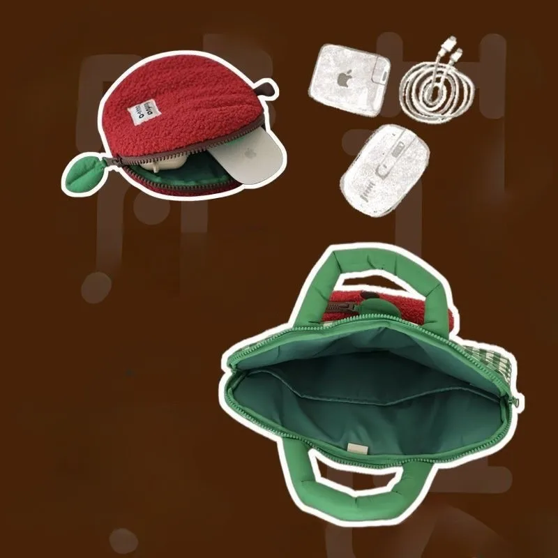 Ins Style coréen mignon Apple Plaid pochette d'ordinateur MacBook Air 13 étui sac à main tablette ordinateur accessoire stockage Portable sac pour ordinateur Portable