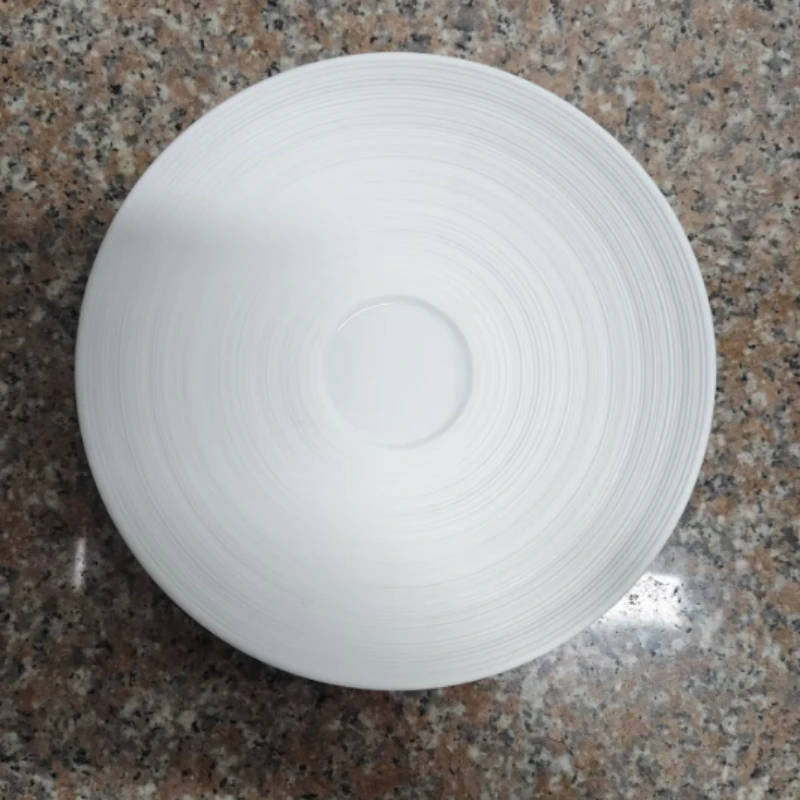 Irregular Thread Flat Plate Ceramic Tableware Steak Plate Dessert Dish Pasta Dish Service Plate Artistic Conception Tableware