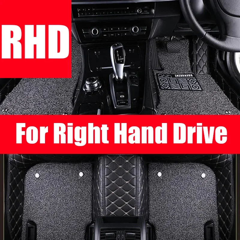 

Custom RHD Car Floor Mat Interior Carpet Pu Leather Foot Pad Mats Cover Accessories Protection For Right Hand drive
