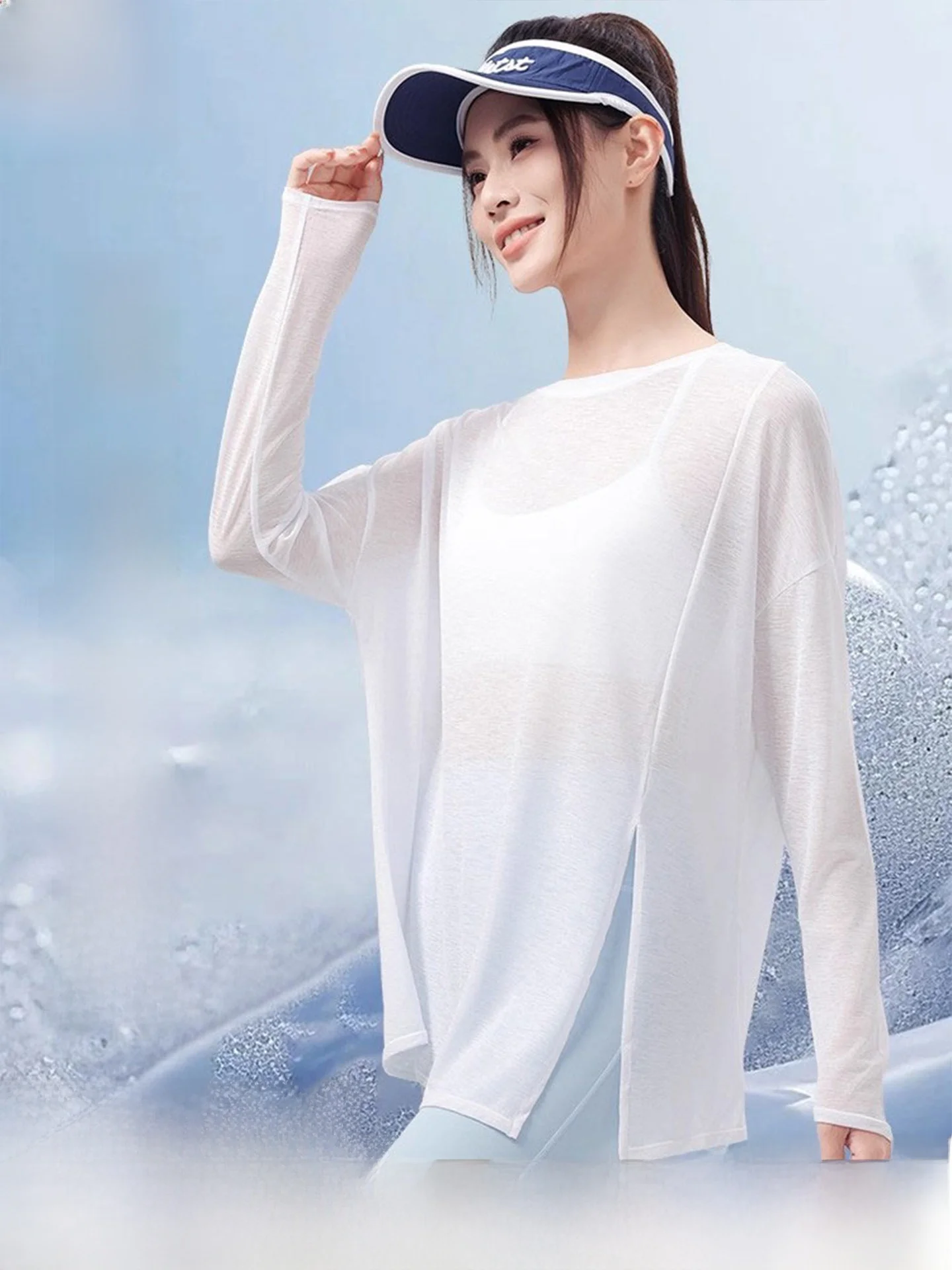 통기성 좋은 긴팔 운동복 여성용 피부 친화적 편안한 대나무 섬유 루즈 캐주얼 티셔츠