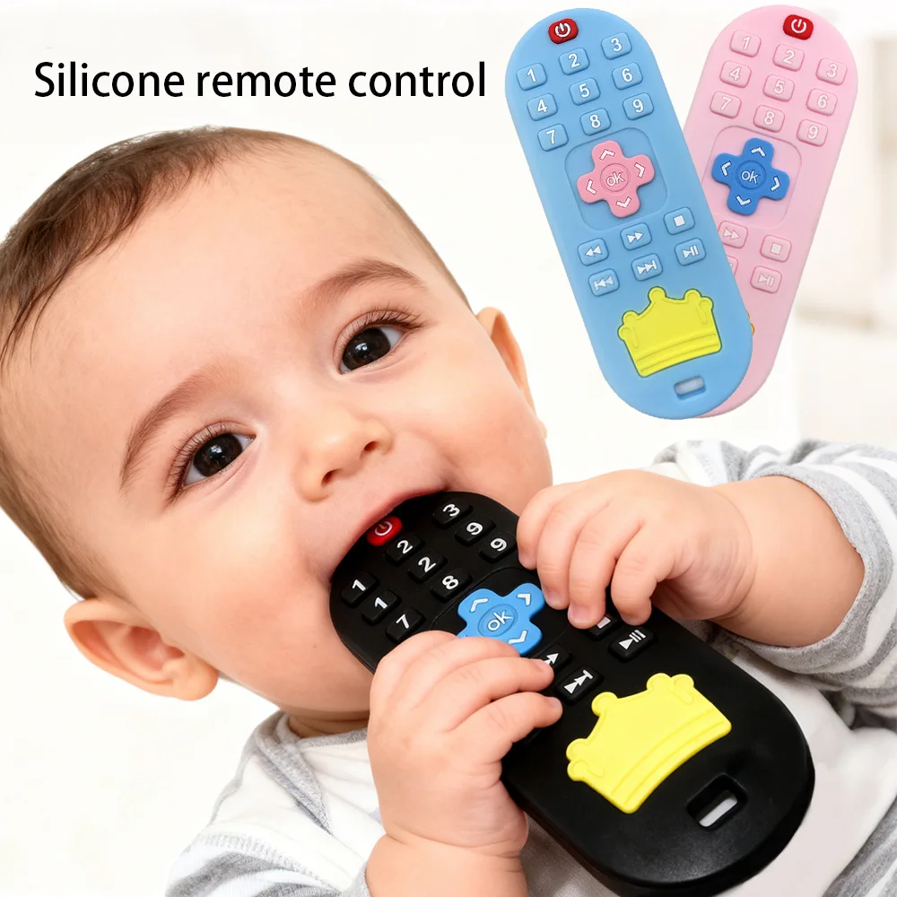Remote Control Silicone Teether - Interactive Teething Relief Toy for Babies & Toddlers