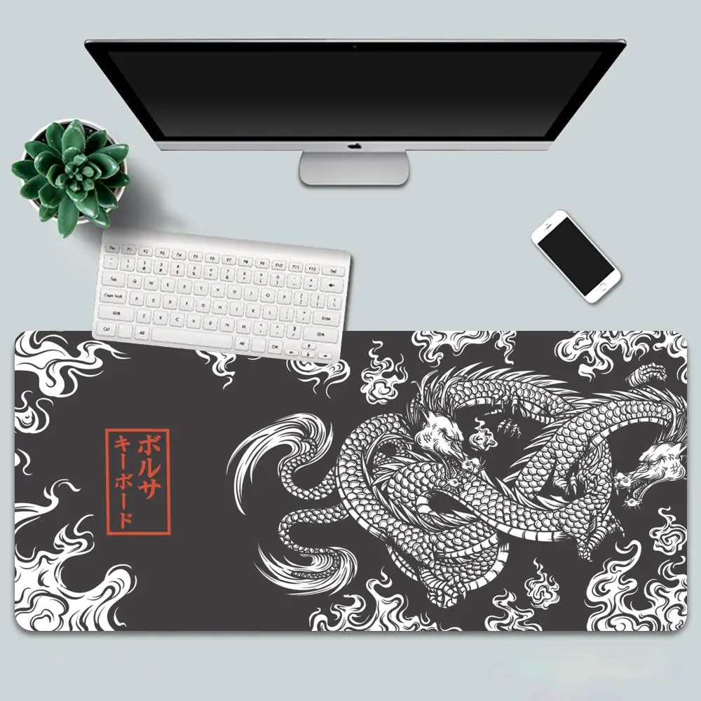 Imagem -02 - Mouse Pad de Borracha Antiderrapante para Jogar Gamer Estilo Popular Japonês Dead Life Cool Dragon Mousepad Fechaduras de Teclado