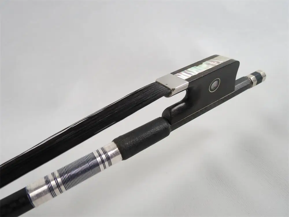 1pcs Best powerful plaid black Carbon fiber viola bow 4/4,black Horsehair