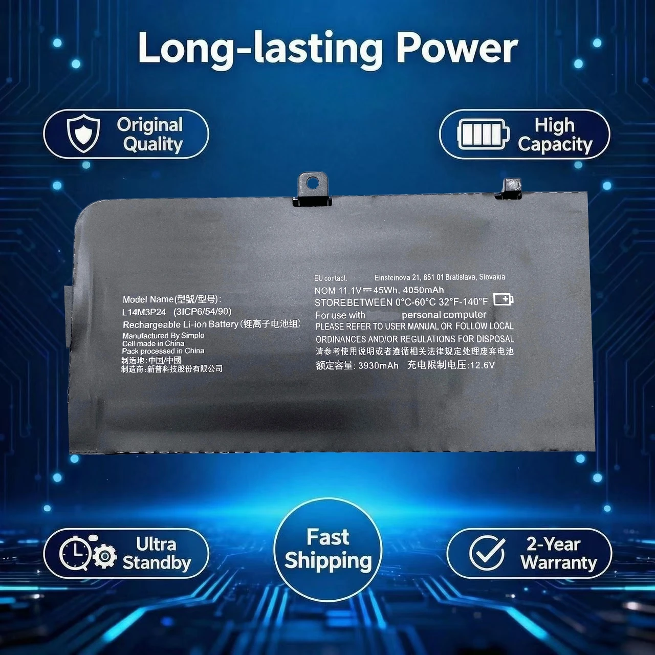 New Original L14M3P24 L16M3P24 Laptop Battery For Lenovo Ideapad Xiaoxin 700 R720 Y700-14ISK Y520-15IKB Y720-14ISK E520 L14S3P24