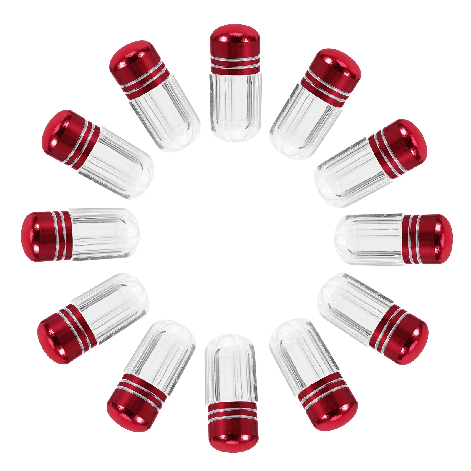 

20pcs Plastic Medicine Bottles Empty Red Vials Travel Pill Containers Durable Storage For Pills Capsules Medication
