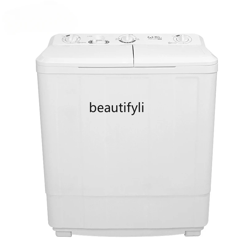 

9Kg semi-automatic double-cylinder washing machine household large-capacity double-barrel mini knob type