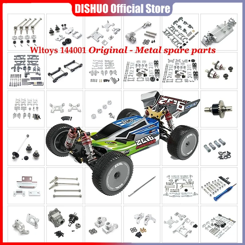 Suitable for WLToys 1:12 1:14 1:18 RC Car Accessories 124016 124017 124018 124019 144001 A959 and Other Metal Upgrade Wheels