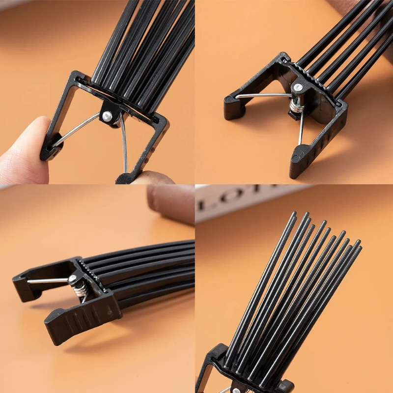 Male Female Curly Hair Styling Tool Set Fluffy Texture Comb & Hair Root Fluffy Clip Natural Curling Traceless Barber Accessories view 6