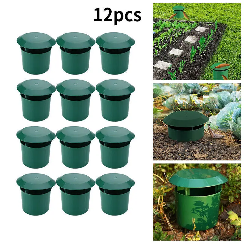 

2/4/12pcs Garden Slug Cage Snail Trap Catcher Cage Reusable Pests Bait Station Tools Garden Farm Protector