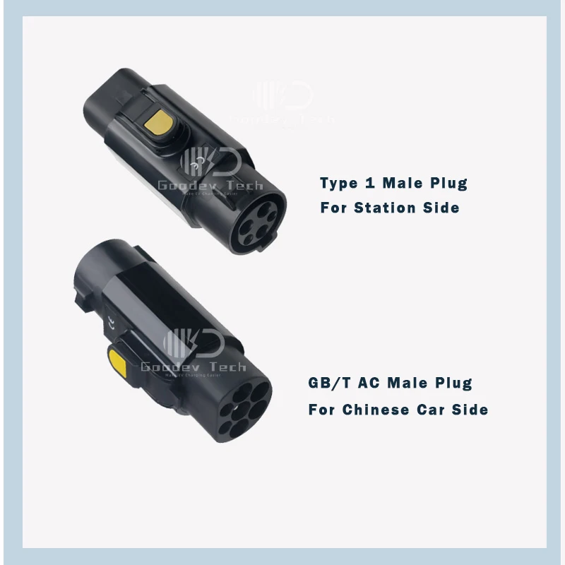 Anti-Drop 32A 7KW EV Charger Adapter Type 1 J1772 to Gbt Connector Adapter GB/T With Hook For Chinese Electric Vehicle