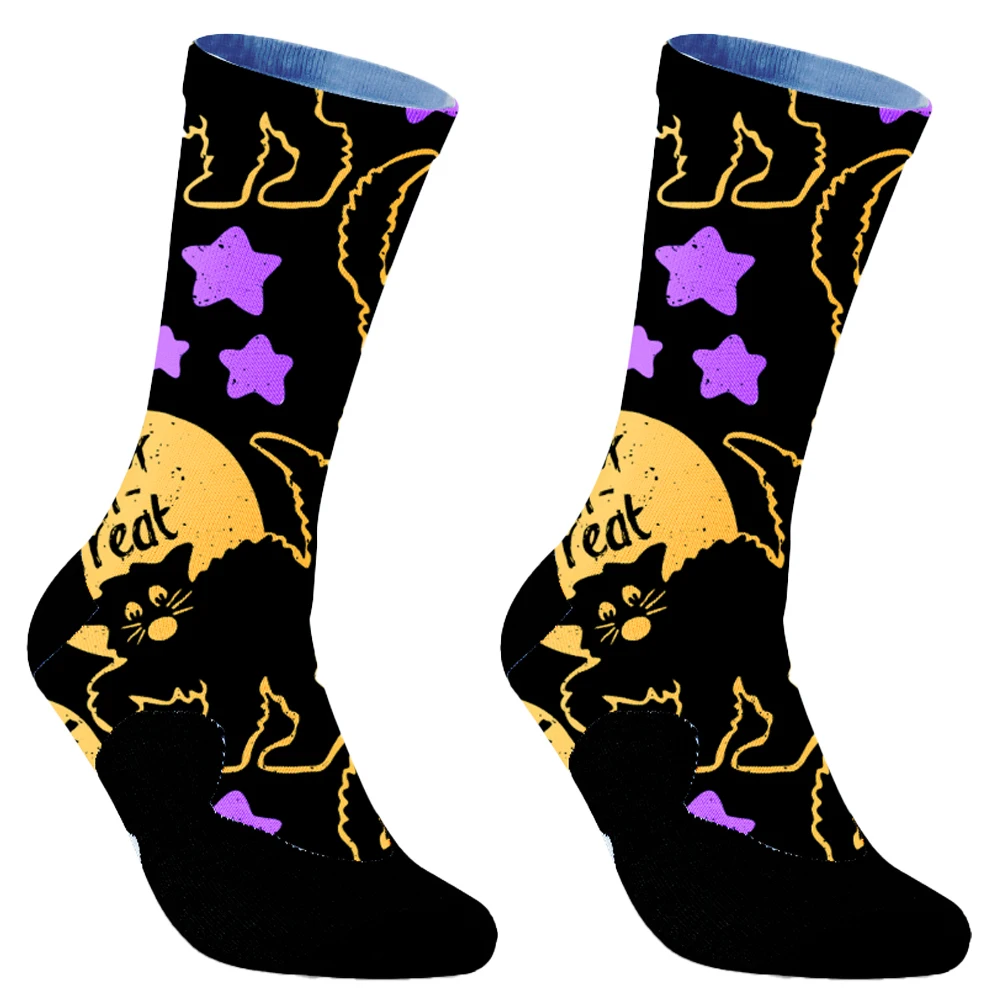 2024 neue Halloween Rad socken Männer Frauen Fahrrads ocken Basketball Socken Renn socken Street Fashion Rollschuh Hip-Hop Socken