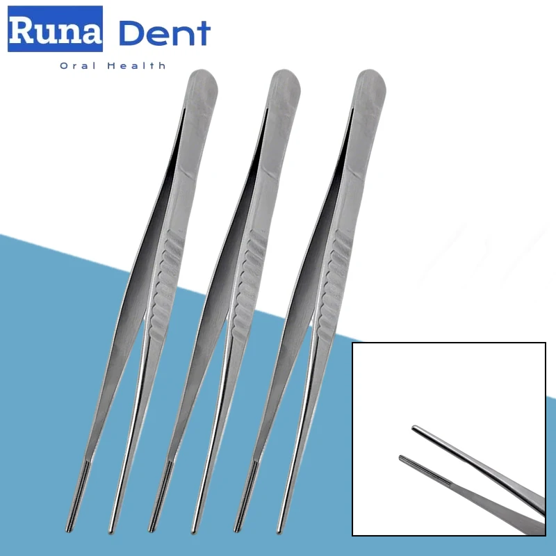 

Набор из 3 хирургических пинцетов с изогнутыми наконечниками, устойчивых к ржавчине, атравматических, для захвата деликатных тканей, стоматологические